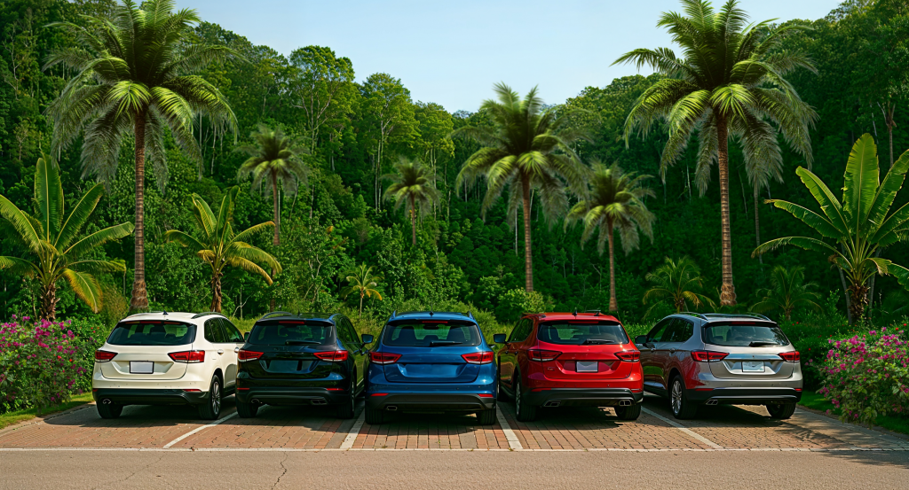 Vista de un área de juegos y entrenamiento para mascotas (dog park) dentro de un complejo residencial. El espacio está cercado con malla verde, cuenta con una superficie de césped, rampas de madera y obstáculos para perros. Se aprecian árboles frondosos, una banca de descanso, un bote de basura y un vehículo oscuro estacionado en el pavimento de adoquines adyacente. En la parte inferior se lee 'VITA RESIDENCIAL ÁREA DE MASCOTAS' con información de contacto.